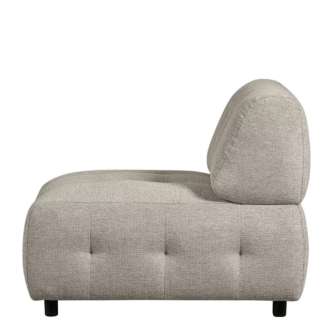 Sofa Element Einsitzer in Hellgrau Chenillegewebe 90 cm breit günstig online kaufen