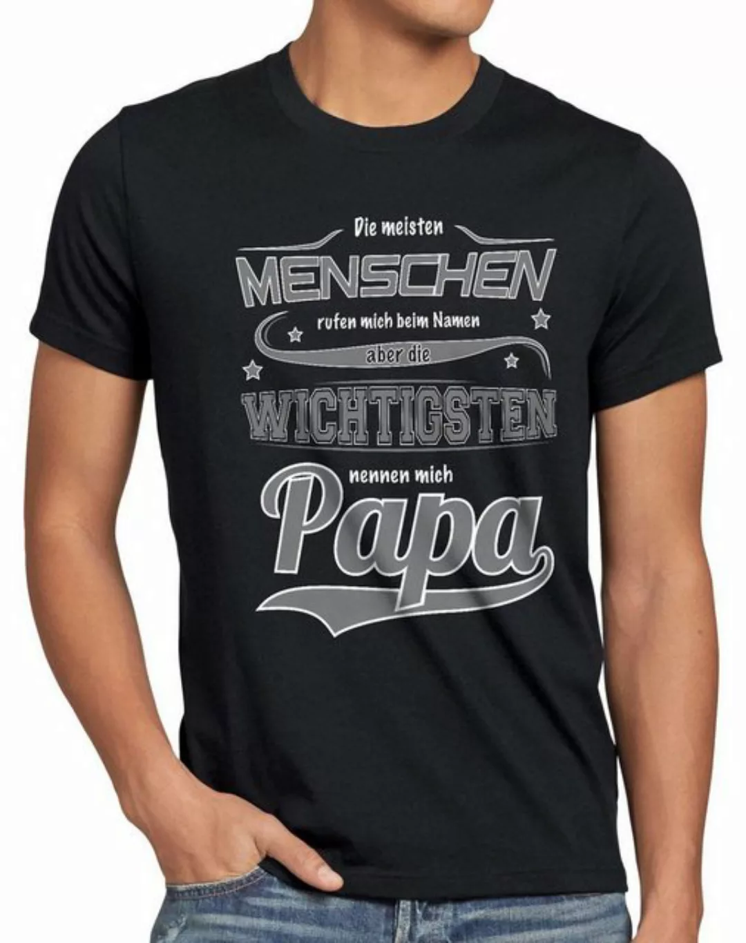 Print-Shirt Herren T-Shirt Meisten Menschen rufen Namen wichtigsten Papa Va günstig online kaufen