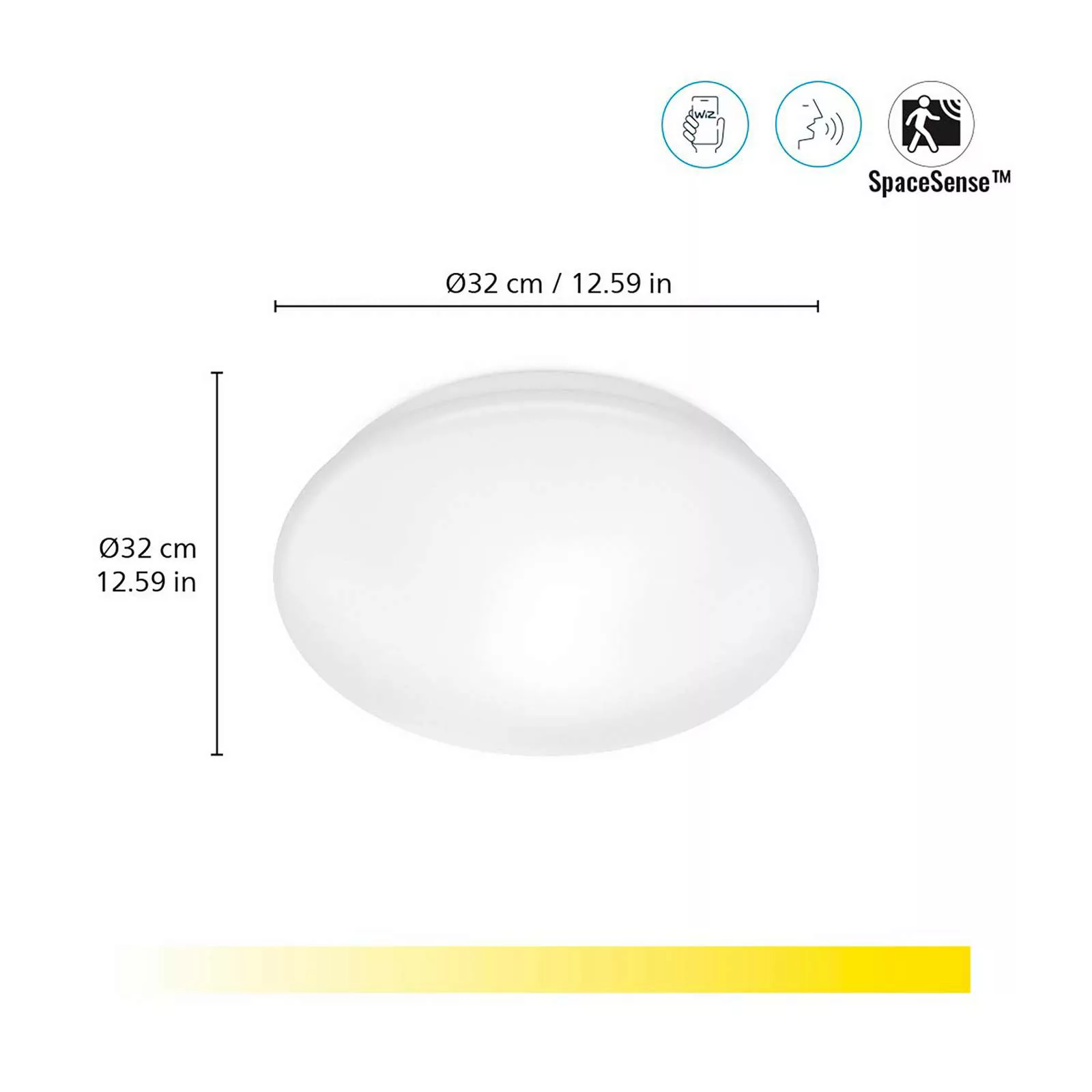 WiZ Adria LED-Deckenlampe, 17 W, warmweiß günstig online kaufen