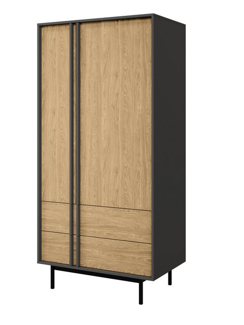 Compleo Kleiderschrank mit zwei Türen und zwei Schubladen, Elegant design M günstig online kaufen