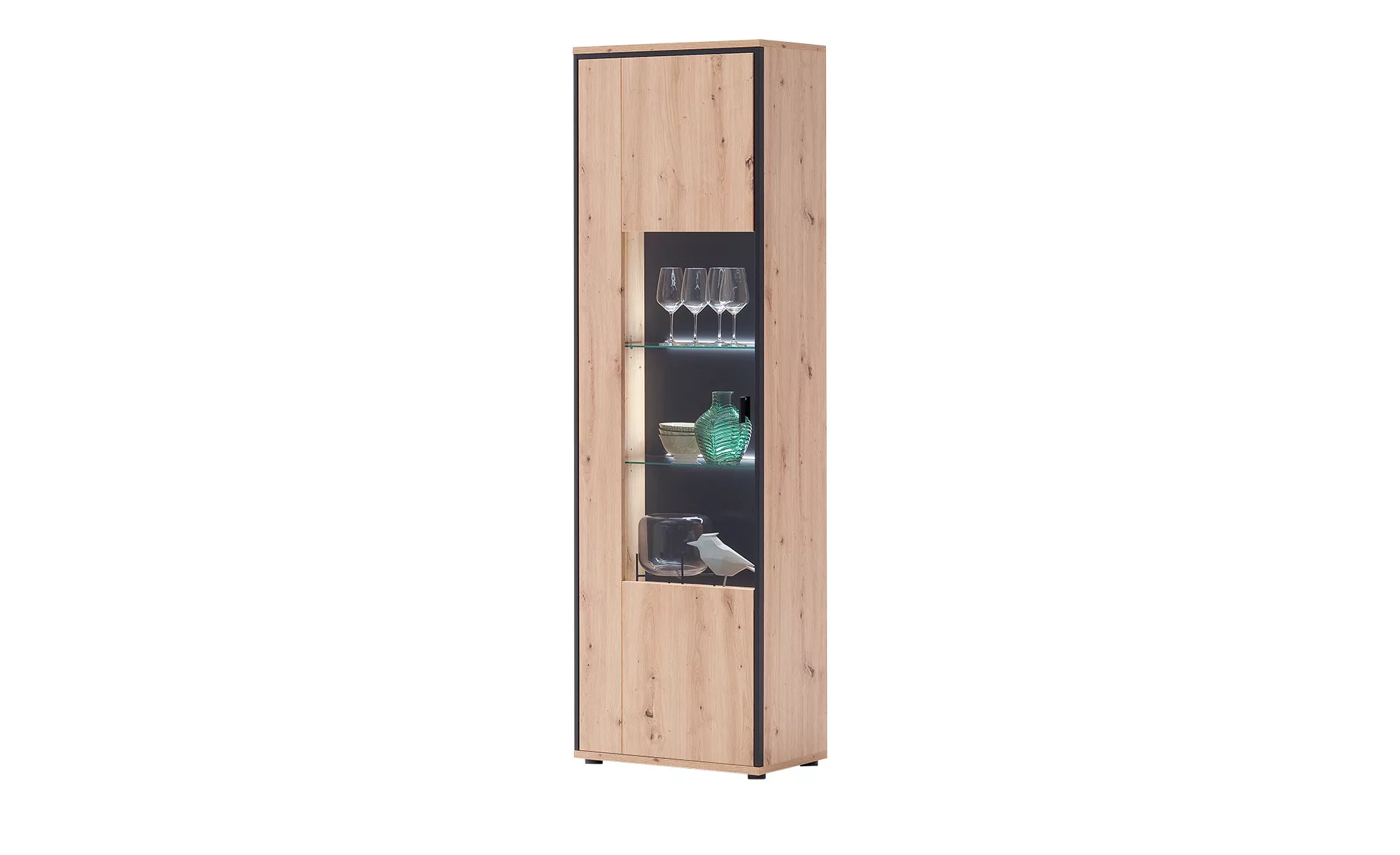 uno Vitrine  Argon ¦ holzfarben ¦ Maße (cm): B: 63 H: 210 T: 38.0 Schränke günstig online kaufen