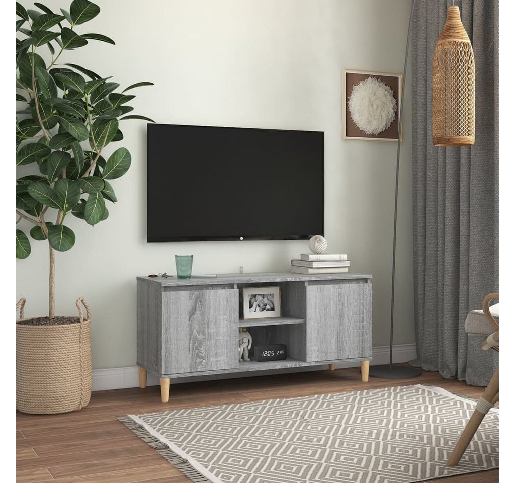 vidaXL TV-Schrank TV-Schrank mit Massivholz-Beinen Grau Sonoma 103,5x35x50 günstig online kaufen