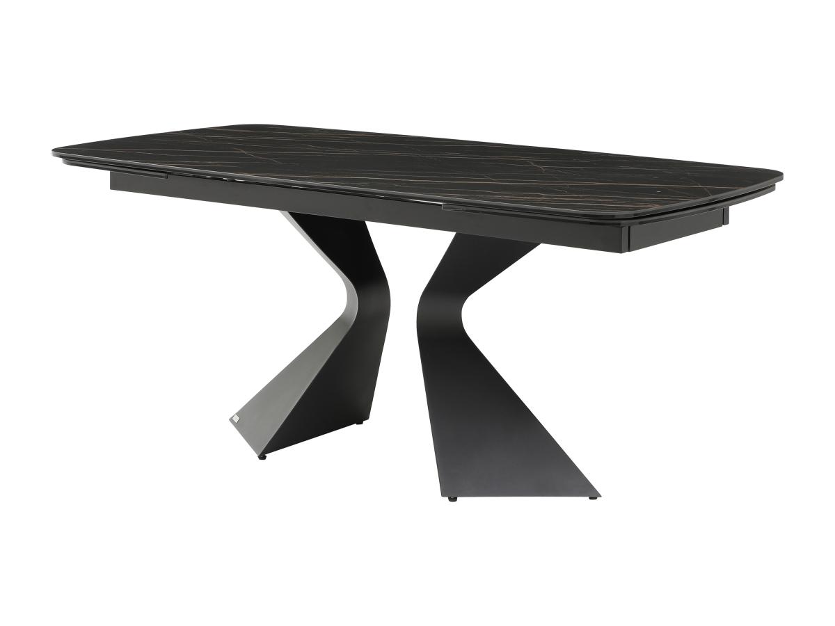 Esstisch ausziehbar - 6 bis 10 Personen - Sicherheitsglas, Keramik & Metall günstig online kaufen