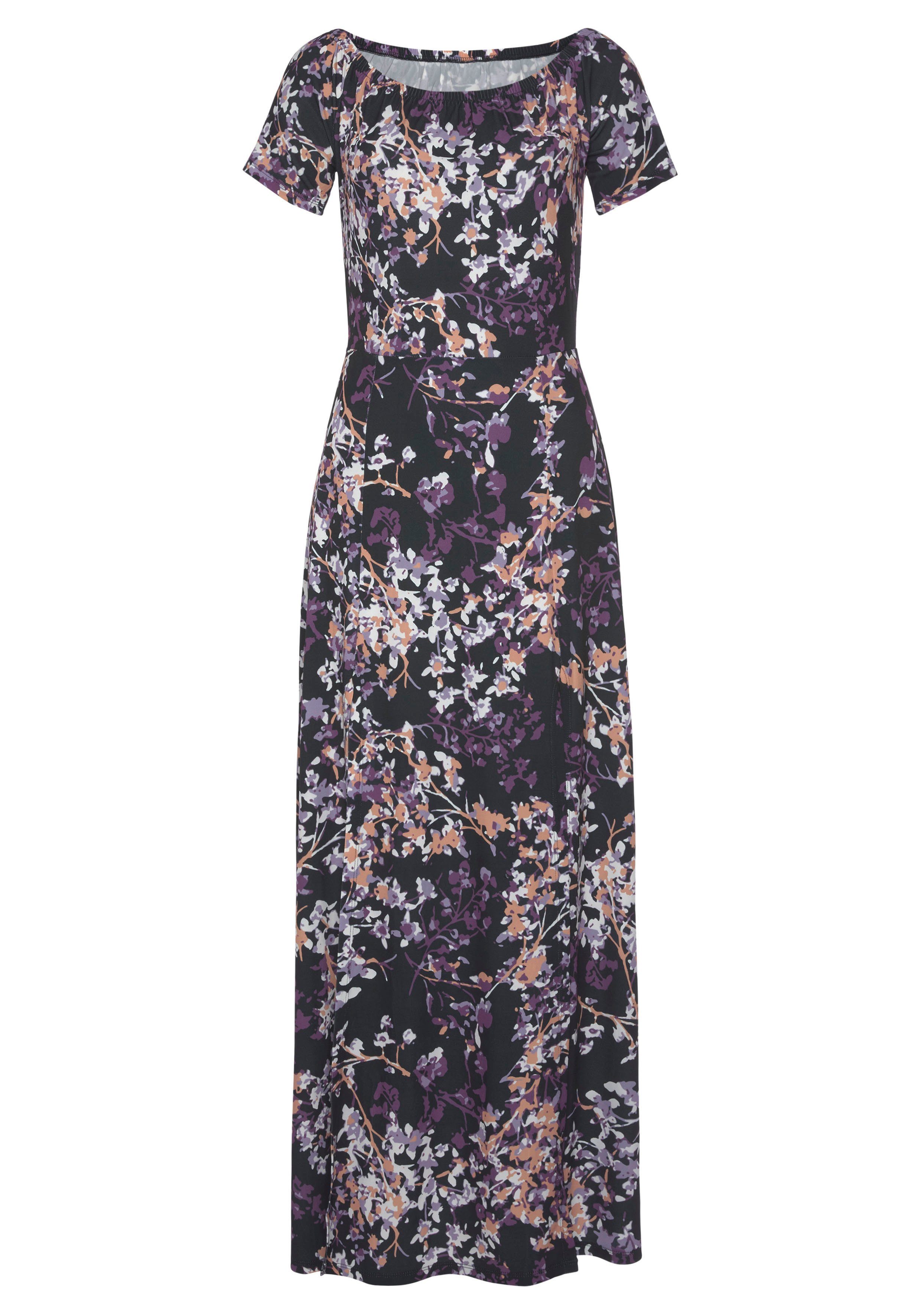 Vivance Maxikleid, mit langen Beinschlitzen und Carmenausschnitt, Sommerkle günstig online kaufen