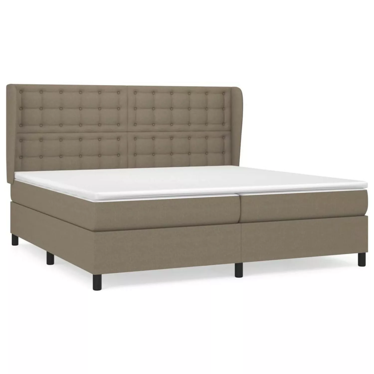 vidaXL Boxspringbett mit Matratze Taupe 200x200 cm Stoff1372549 günstig online kaufen