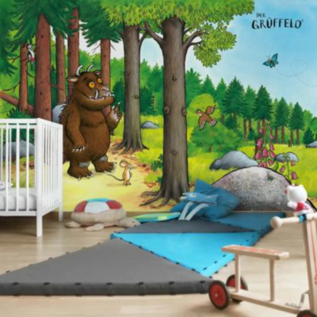 Bilderwelten Kindertapete Grüffelo - Waldspaziergang bunt Gr. 192 x 192 günstig online kaufen