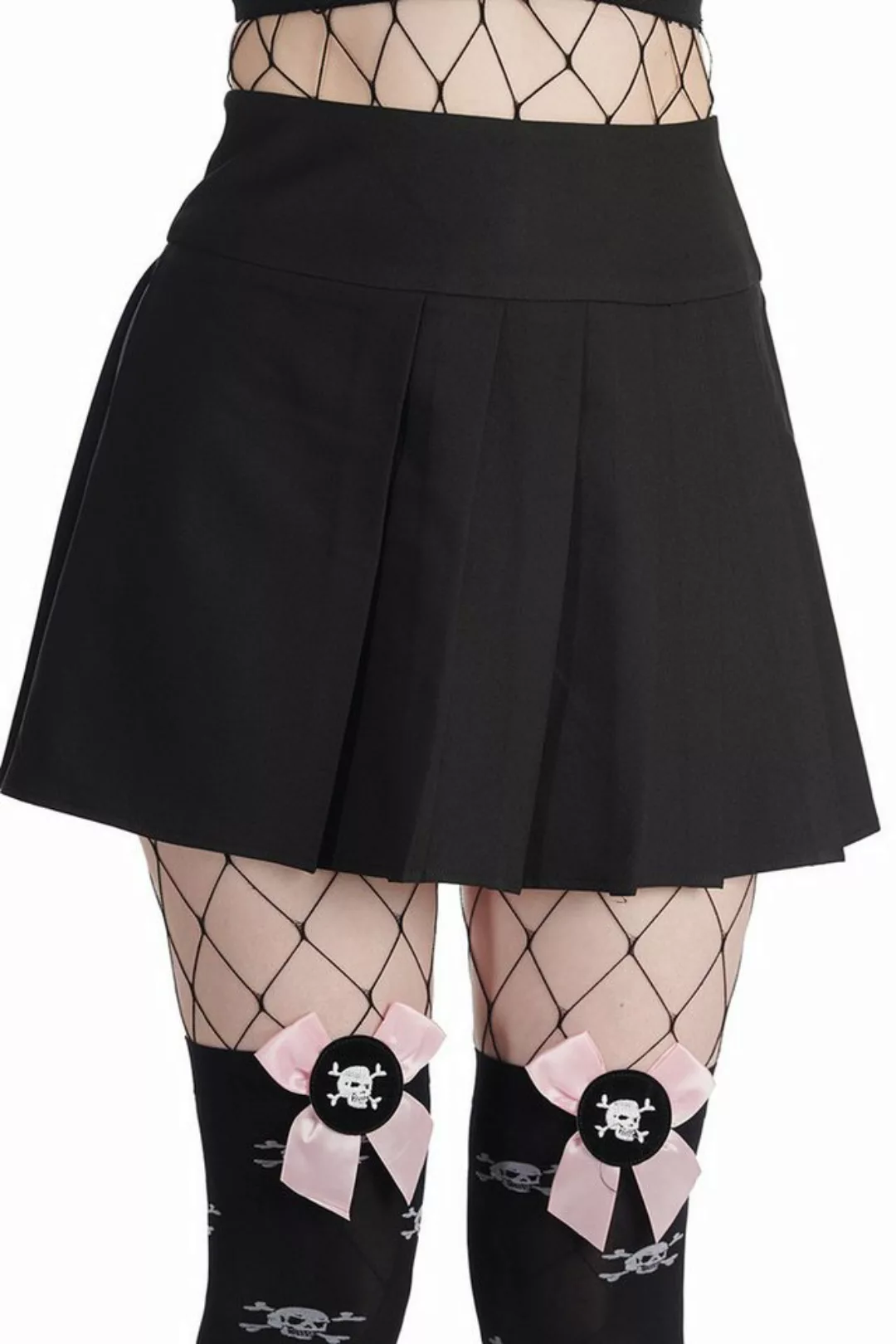 Banned Plisseerock Shiro Gothic Goth Retro Punk Minirock günstig online kaufen