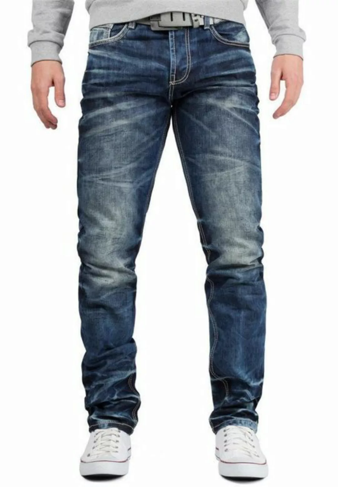Cipo & Baxx Regular-fit-Jeans Herren Hose BA-CD328 W38/L30 (1-tlg) Stonewas günstig online kaufen