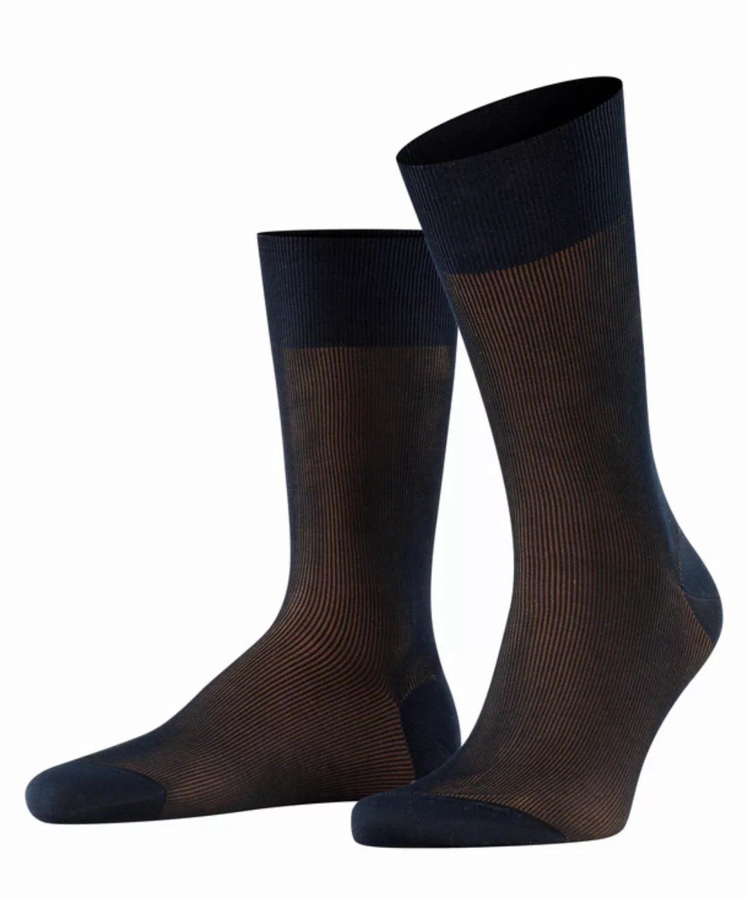 FALKE Fine Shadow Herren Socken, 41-42, Blau, Rippe, Baumwolle, 13141-63740 günstig online kaufen