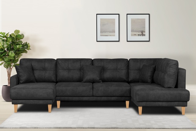 Home affaire Wohnlandschaft "TRIPLO U-Form wahlweise mit Schlaffunktion, B/ günstig online kaufen