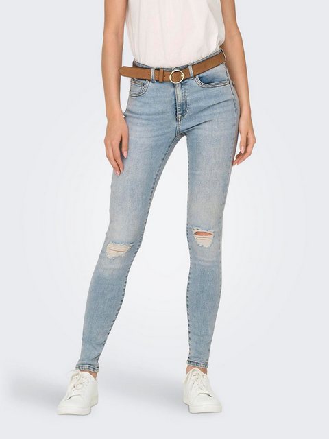 ONLY Skinny-fit-Jeans ONLWAUW MID WAIST KNEE DES PIM mit Destroyed Effekt günstig online kaufen