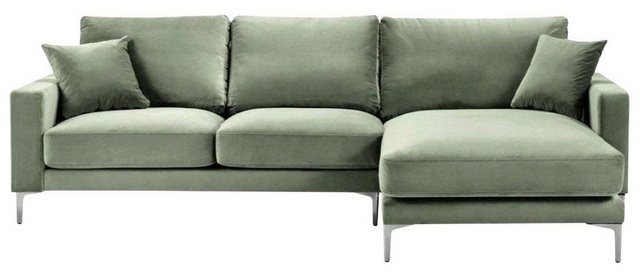 Xlmoebel Ecksofa Salbeigrün Ecksofa Stoff Polster Design Wohnzimmer Neu, He günstig online kaufen