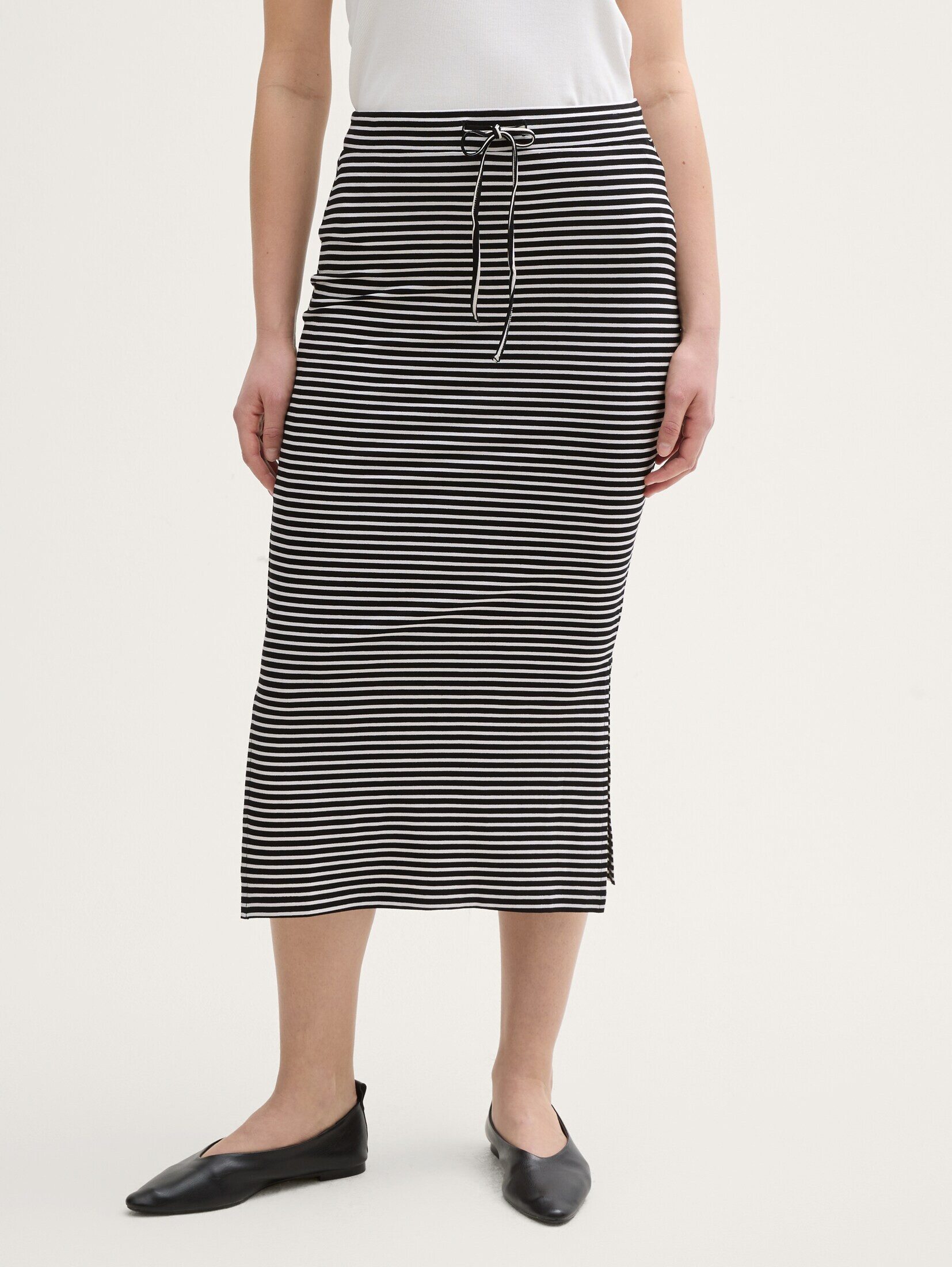 TOM TAILOR Sommerrock Jersey Midi-Rock Jersey günstig online kaufen