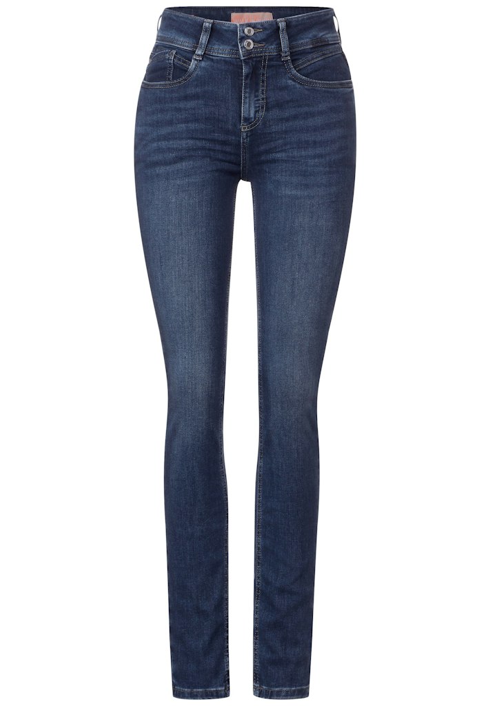 STREET ONE Regular-fit-Jeans Style QR Jane,mw,bleach, super light blue wash günstig online kaufen