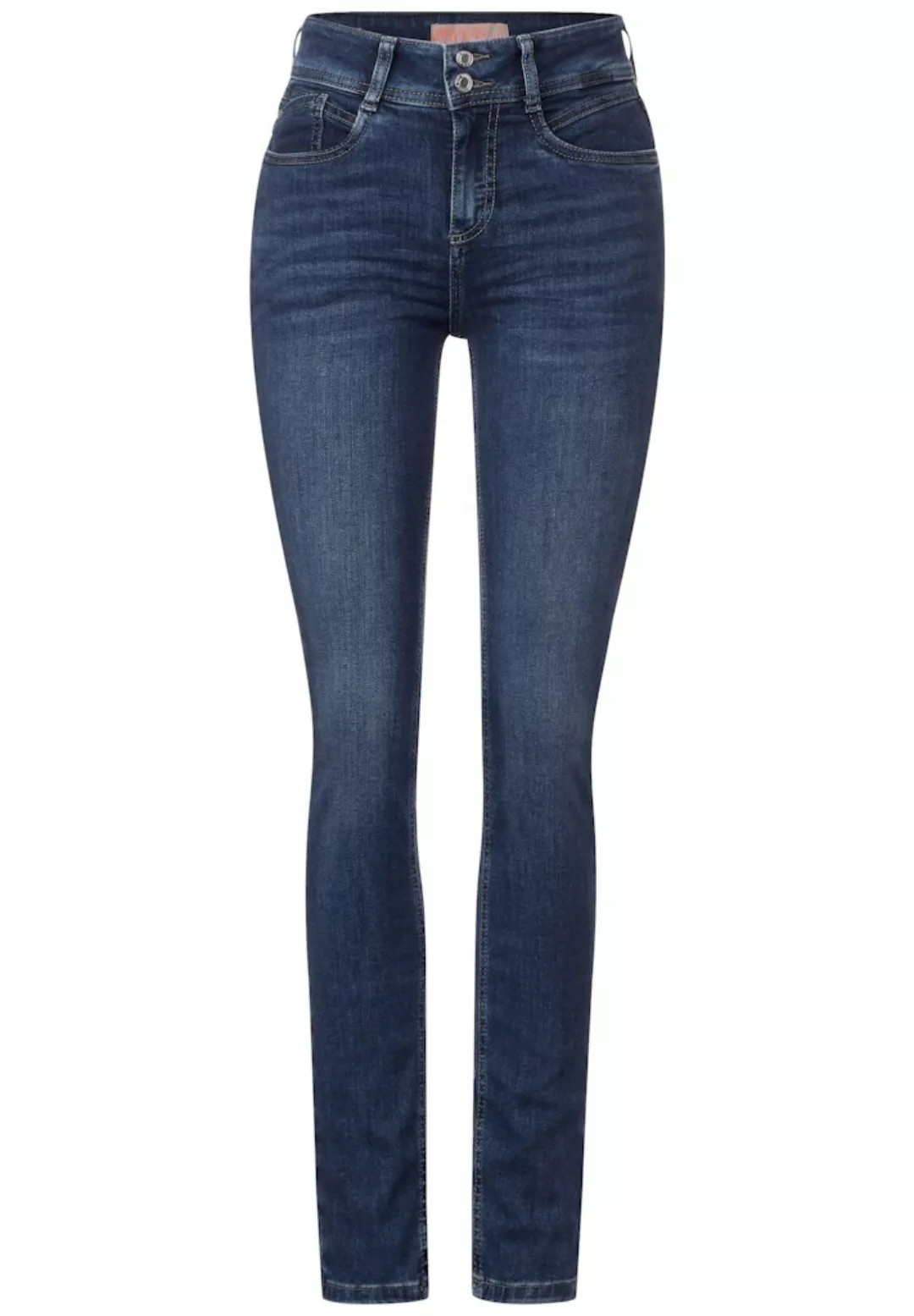 STREET ONE Regular-fit-Jeans Style QR Jane,mw,bleach, super light blue wash günstig online kaufen