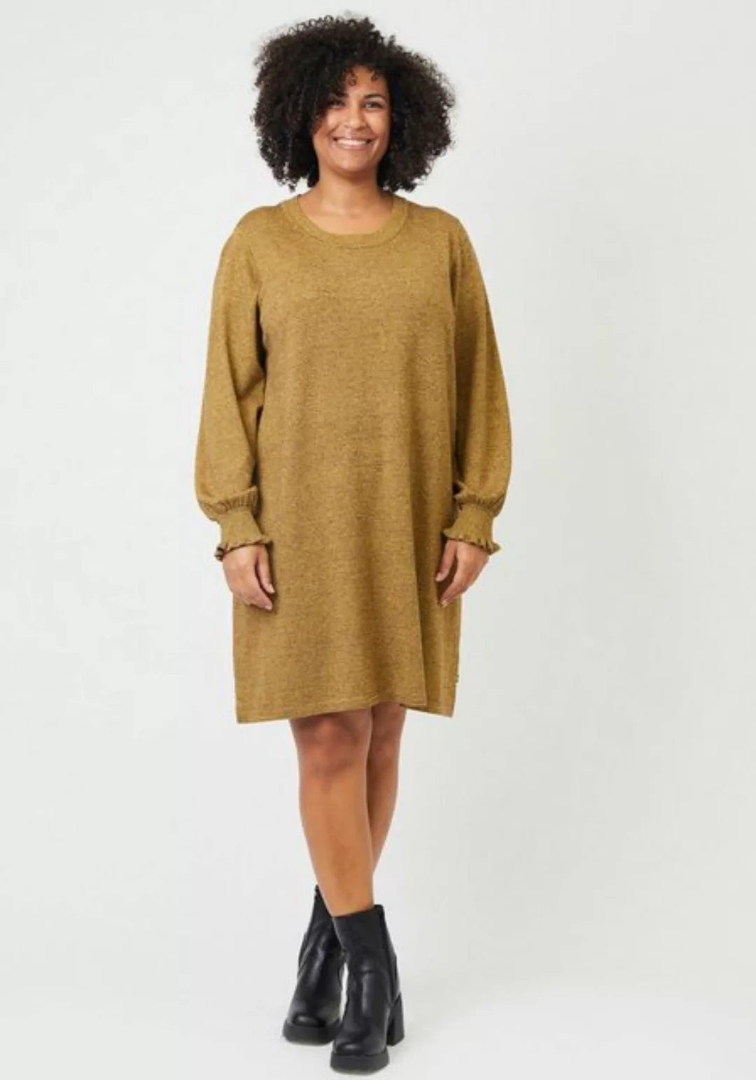 ADIA Sweatkleid AD Knit Dress mit Rüschen am Ärmelabschluss günstig online kaufen