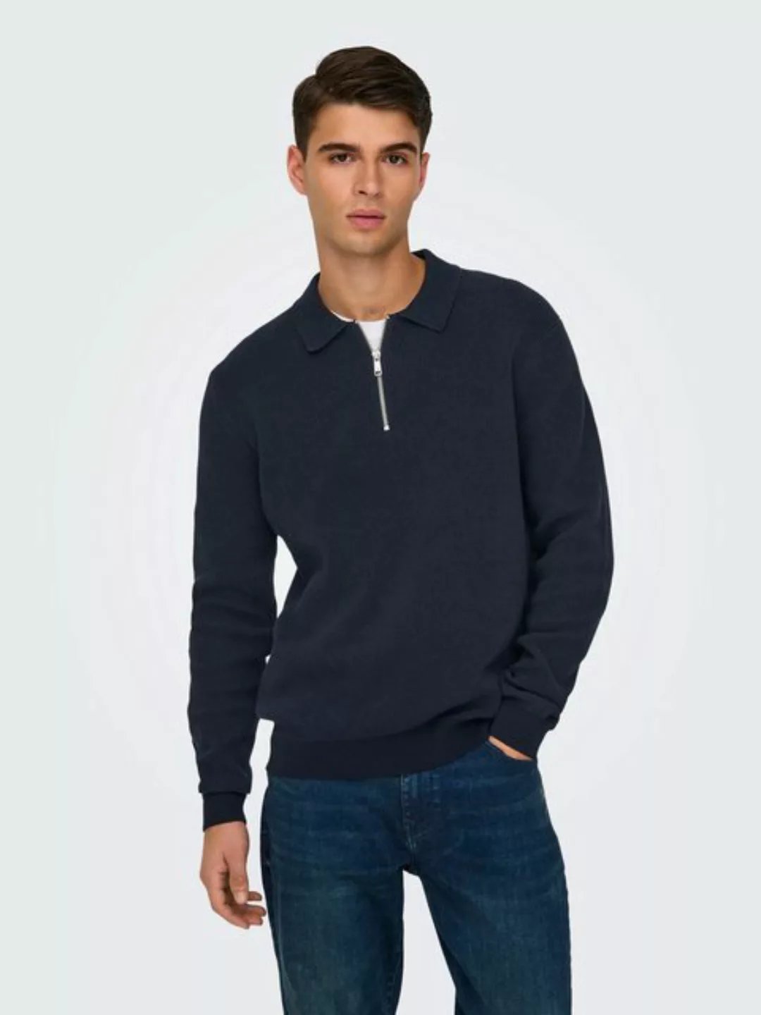 ONLY & SONS Polokragenpullover ONSMATTEO LS ZIP POLO günstig online kaufen