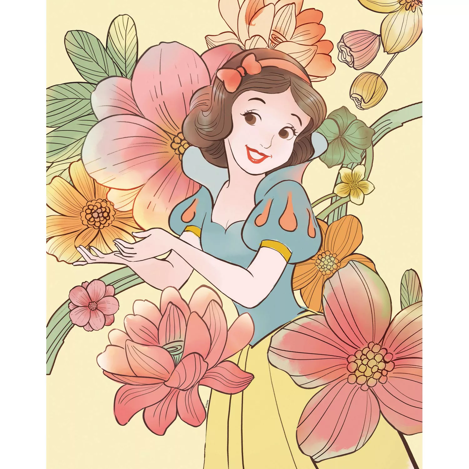 Komar Wandbild Snow White Flowers 40 x 50 cm günstig online kaufen