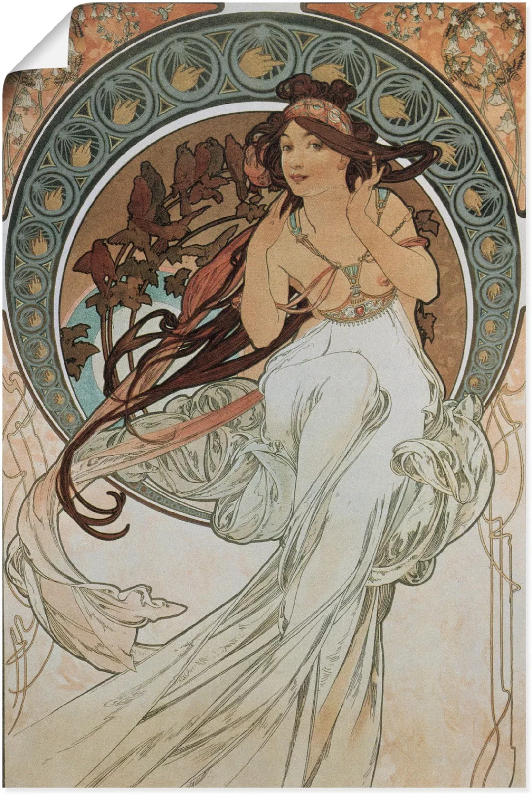 Artland Wandbild "Vier Künste: Die Musik. 1898", Frau, (1 St.), als Alubild günstig online kaufen