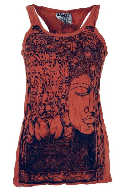 Guru-Shop T-Shirt Sure Tank Top Buddha - rostorange Festival, Goa Style, al günstig online kaufen