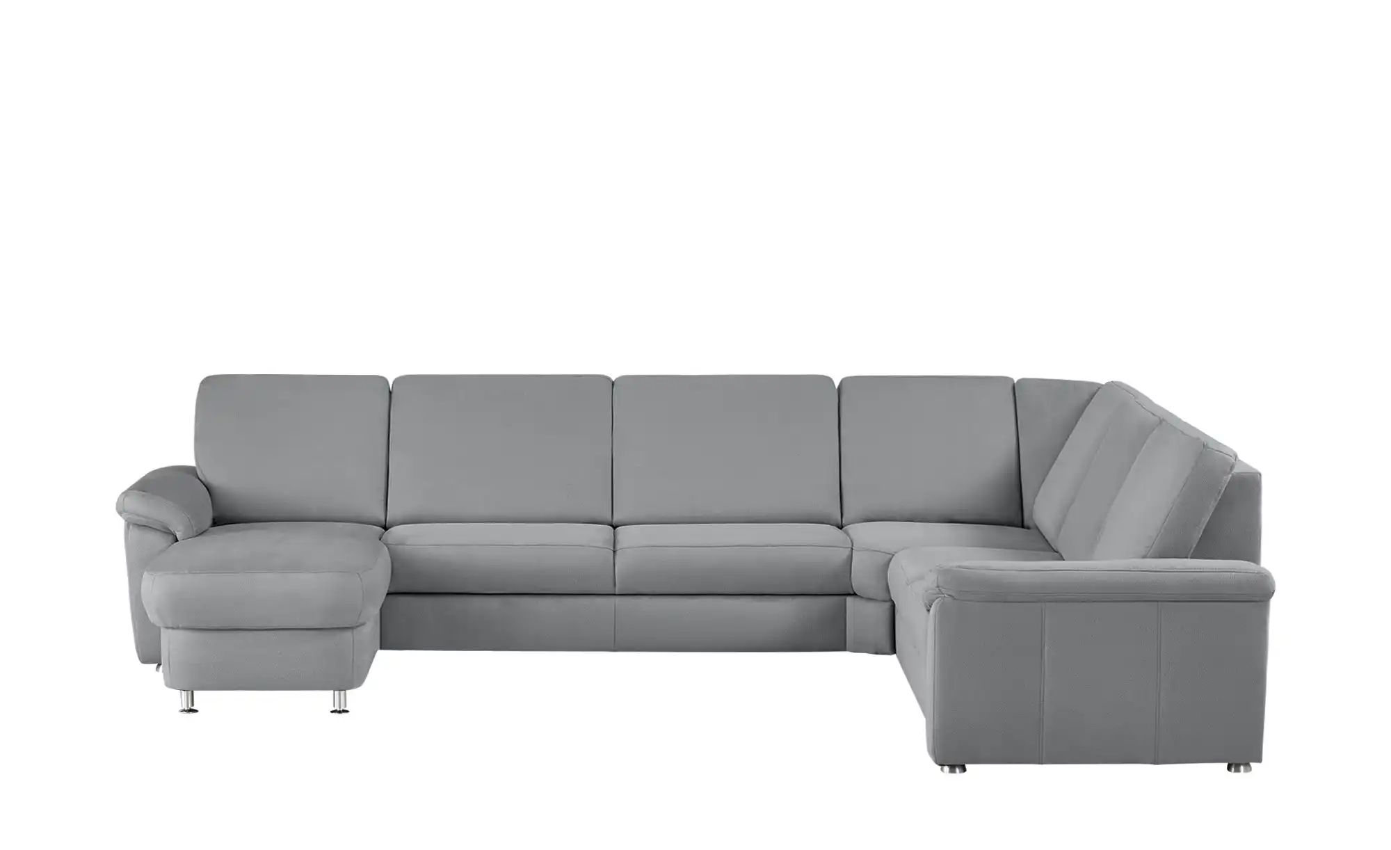 meinSofa Wohnlandschaft Mikrofaser Rita ¦ grau ¦ Maße (cm): B: 330 H: 91 T: günstig online kaufen