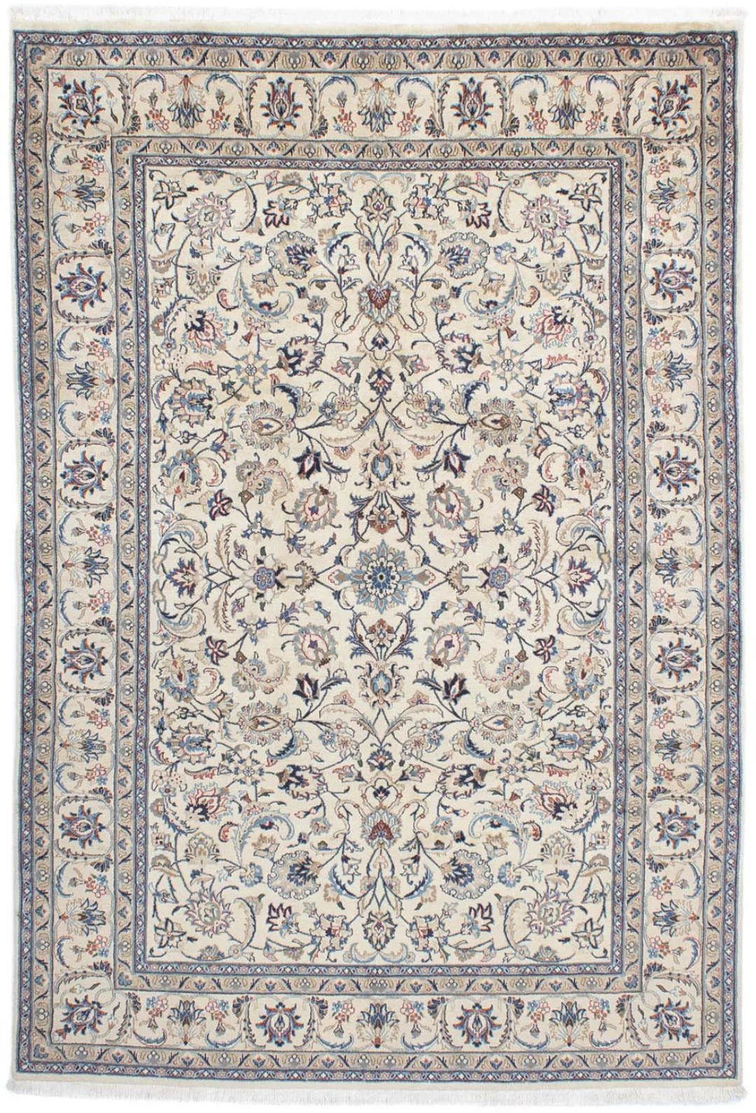 morgenland Wollteppich »Maschad Blumenmuster Beige 294 x 197 cm«, rechtecki günstig online kaufen