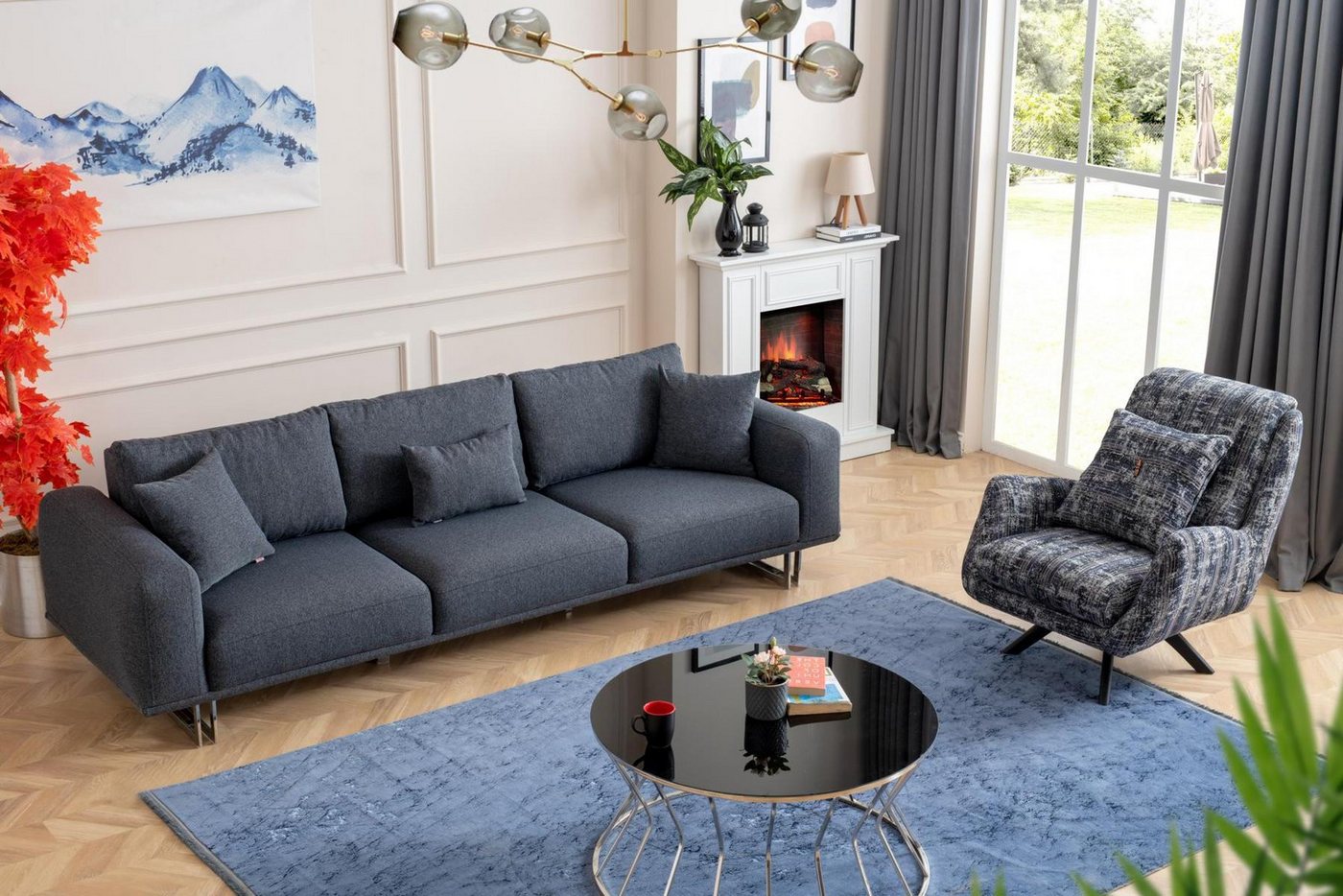 Xlmoebel Sofa 4+1 Sitzer Luxus Wohnzimmergarnitur Set mit Sofas und Sessel günstig online kaufen