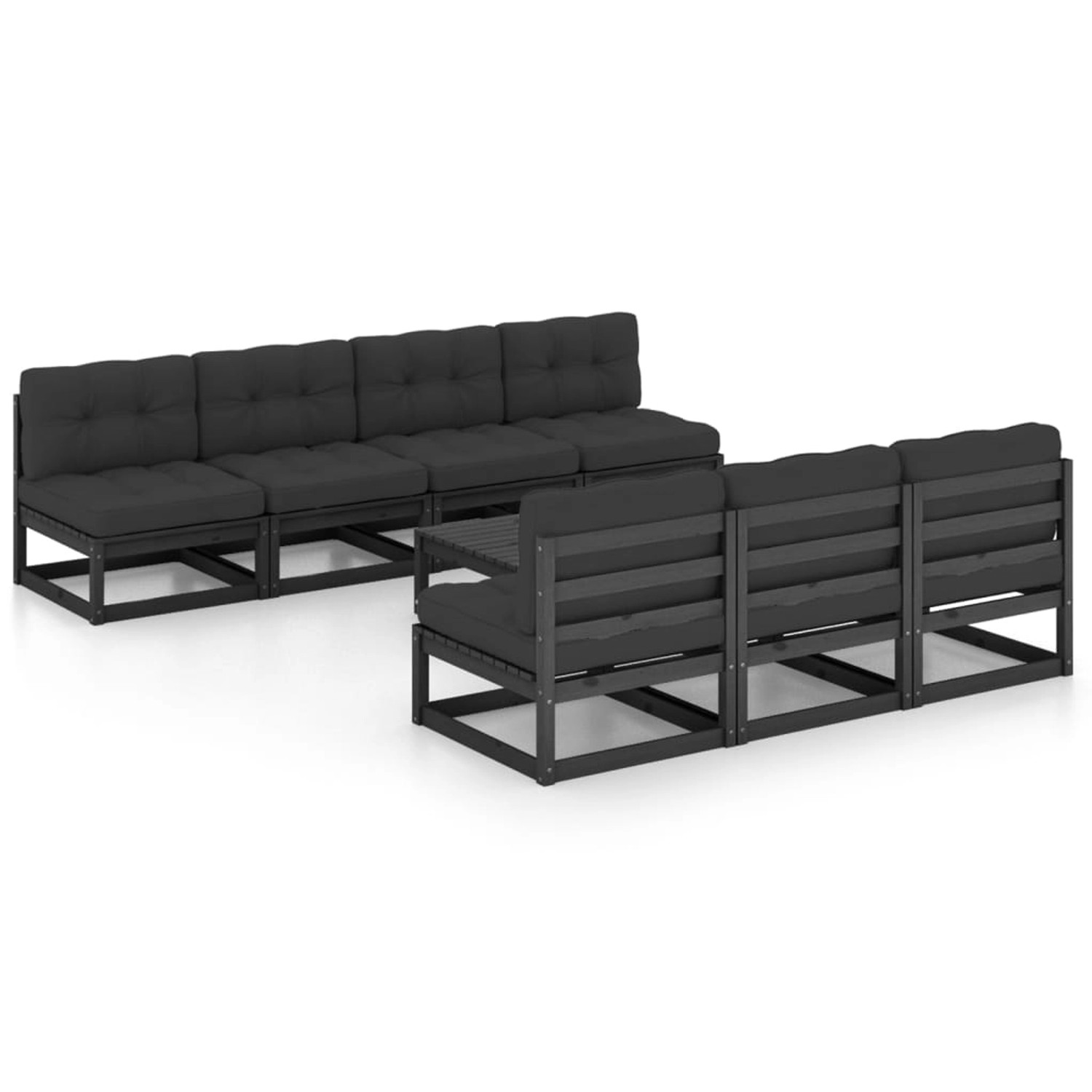 8-tlg. Garten-lounge-set Mit Kissen Kiefer Massivholz günstig online kaufen