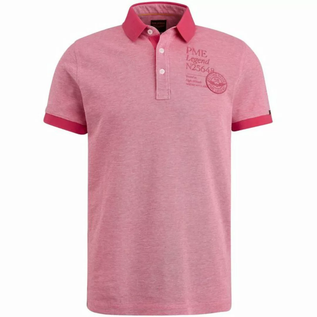 PME Legend Two Tone Piqué Poloshirt Rosa - Größe L günstig online kaufen