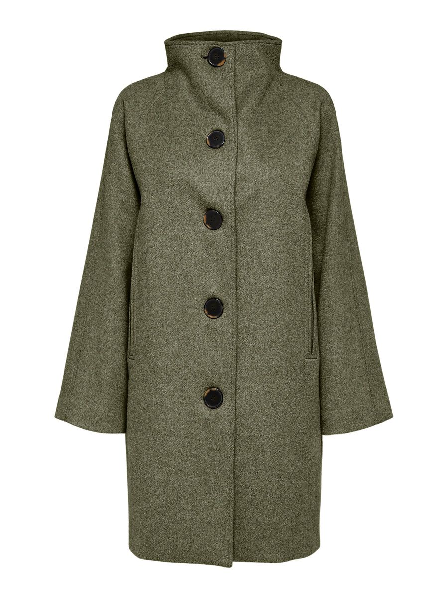 SELECTED Woll Mantel Damen Grün günstig online kaufen