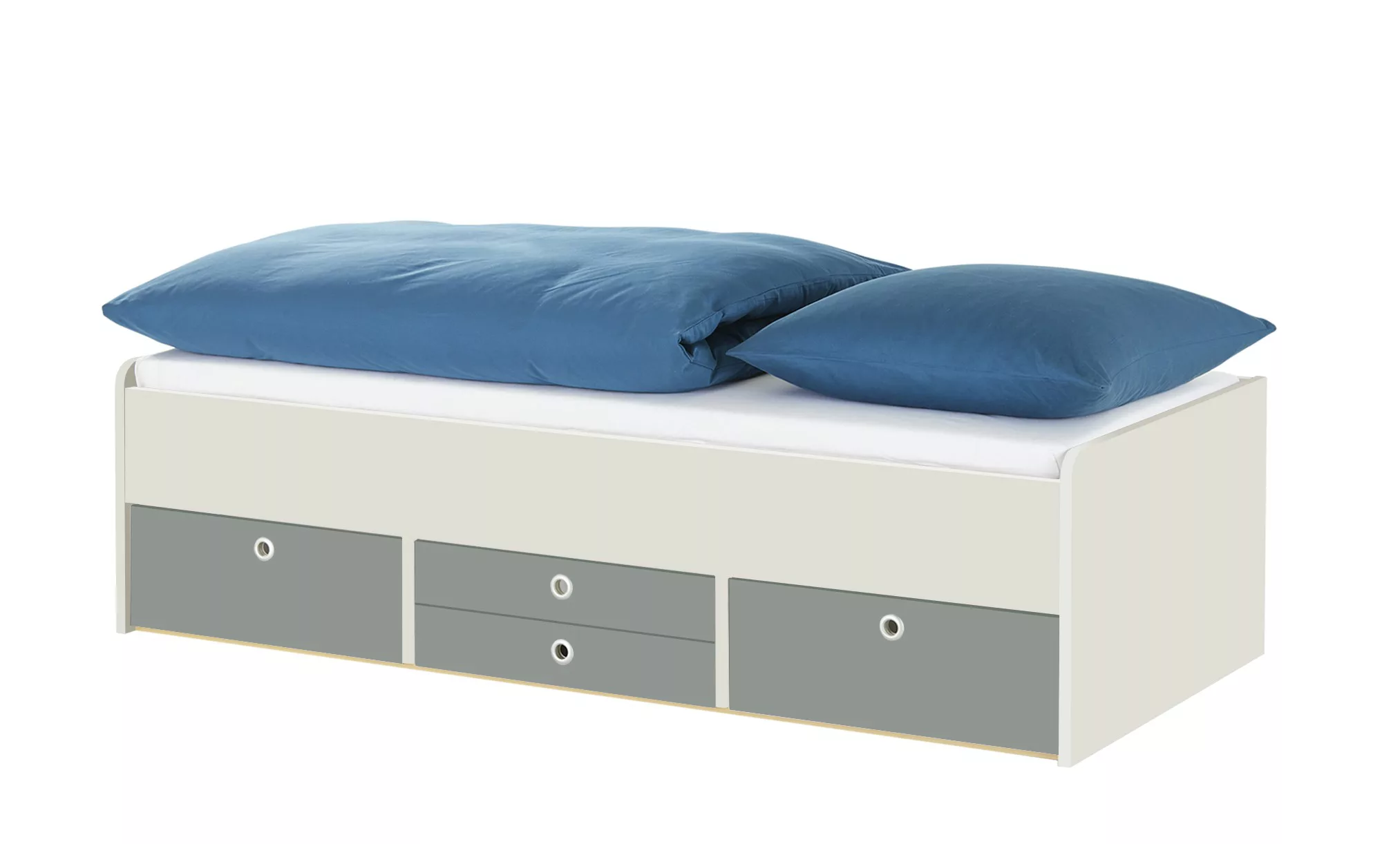 Schubkastenbett  Grow Up - grau - 127 cm - 54,5 cm - Betten > Bettgestelle günstig online kaufen