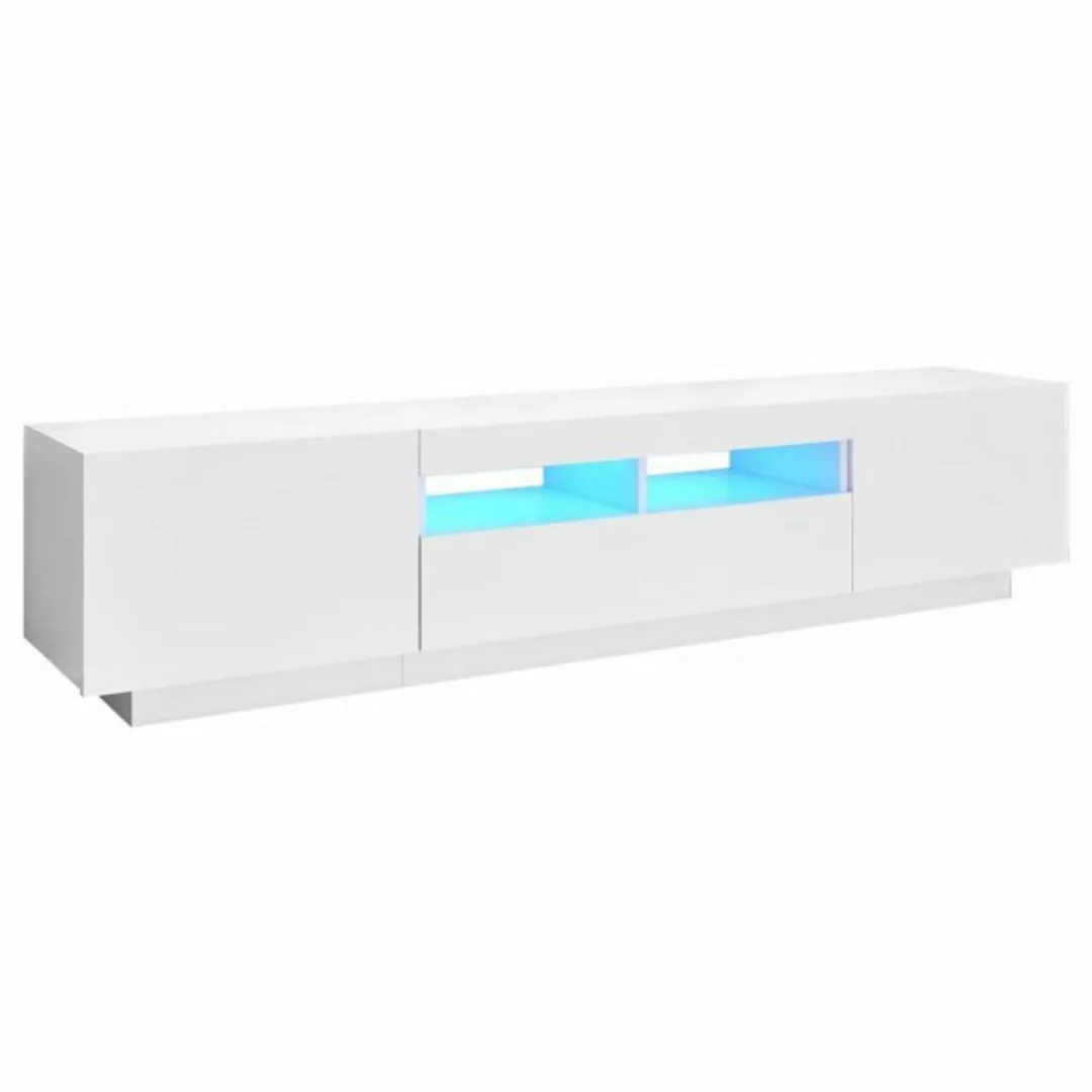 vidaXL TV-Schrank TV-Schrank mit LED Leuchten Weiß 180x35x40 cm Lowboard as günstig online kaufen