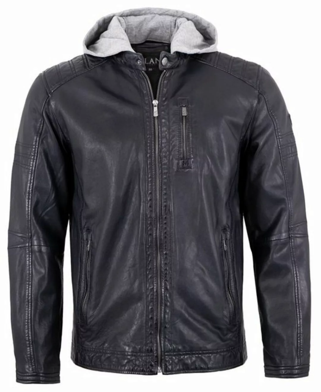 Jilani Lederjacke Raigo-5 Echtleder Herren Lederjacke Bikerjacke Kapuze Lam günstig online kaufen