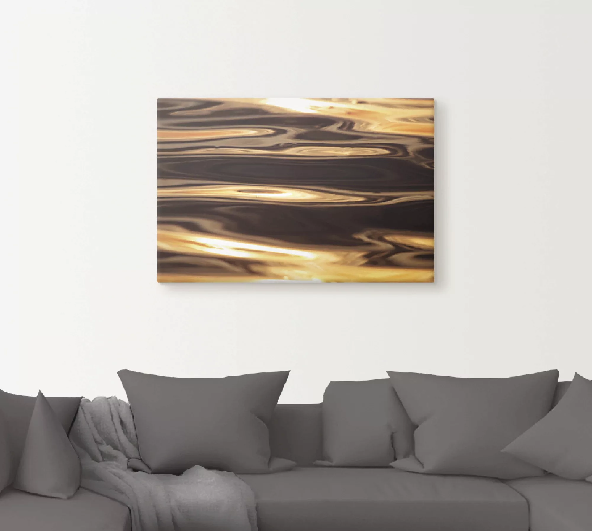 Artland Wandbild »Goldenes Wasser des Meeres«, Gewässer, (1 St.), als Alubi günstig online kaufen