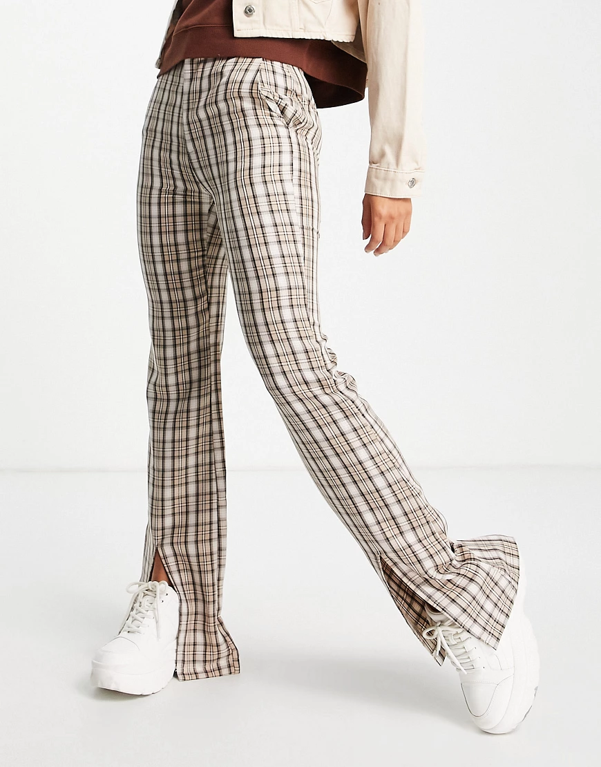 Daisy Street – Elegante Hose mit hohem Bund, Schlitzen vorne und Vintage-Ka günstig online kaufen