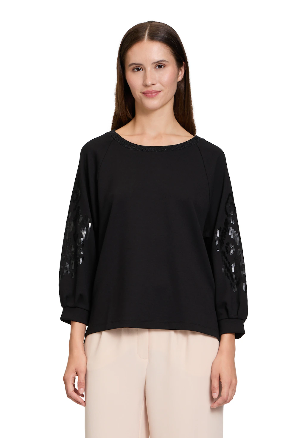 Betty Barclay 3/4-Arm-Shirt "Betty Barclay Damen Sweatshirt mit Trompetenär günstig online kaufen
