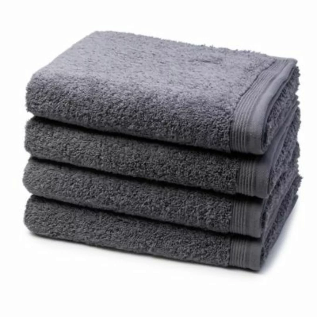 Möve 4 X Handtuch - im Set Superwuschel Handtücher grau günstig online kaufen