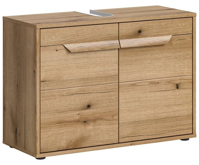 freiraum Waschbeckenunterschrank in Evoke Oak, Spannplatte/MDF - 84x60x34 ( günstig online kaufen