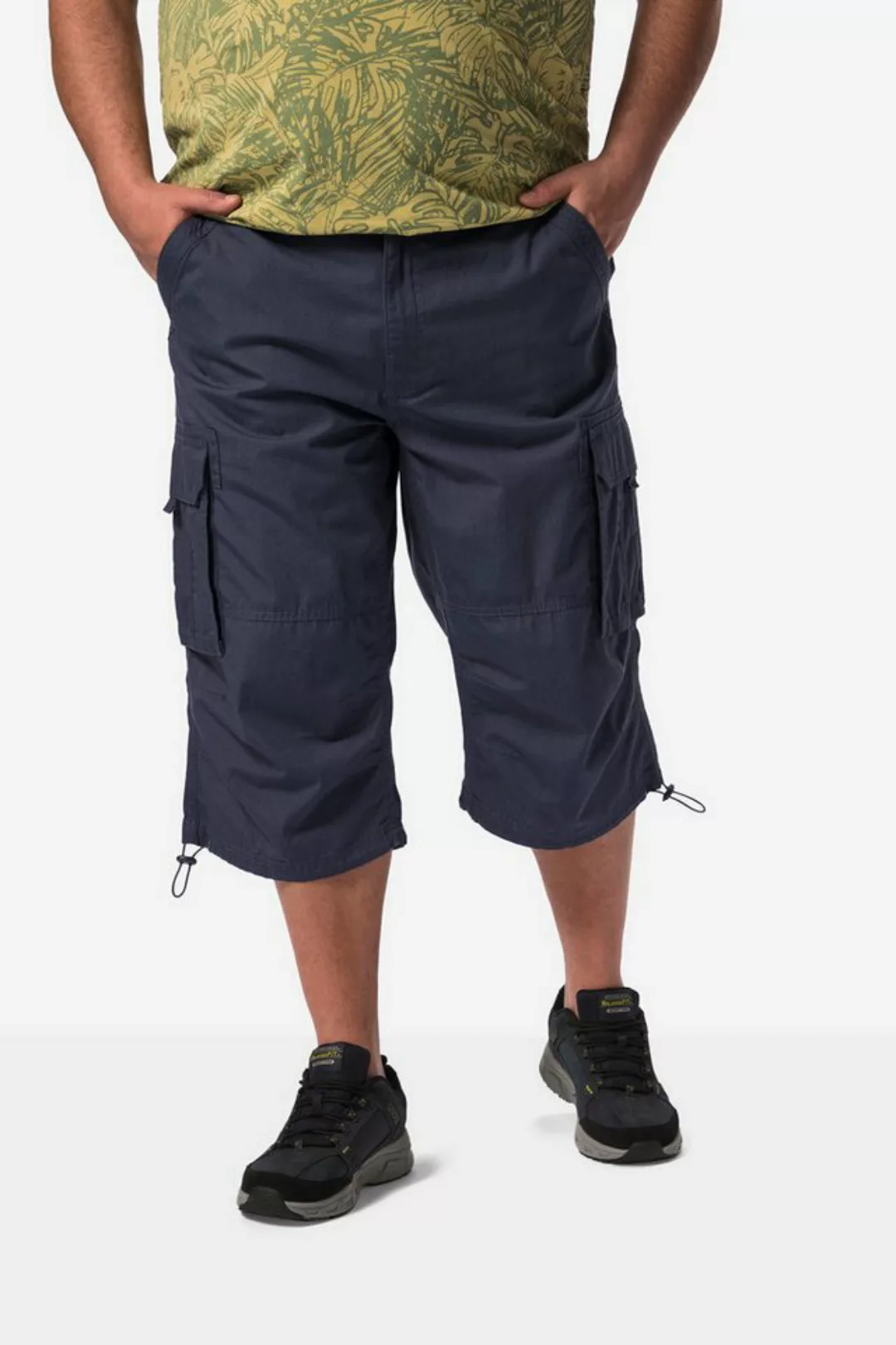 Men Plus Bermudas Men+ 3/4-Cargohose Ripstop teilelastischer Bund günstig online kaufen