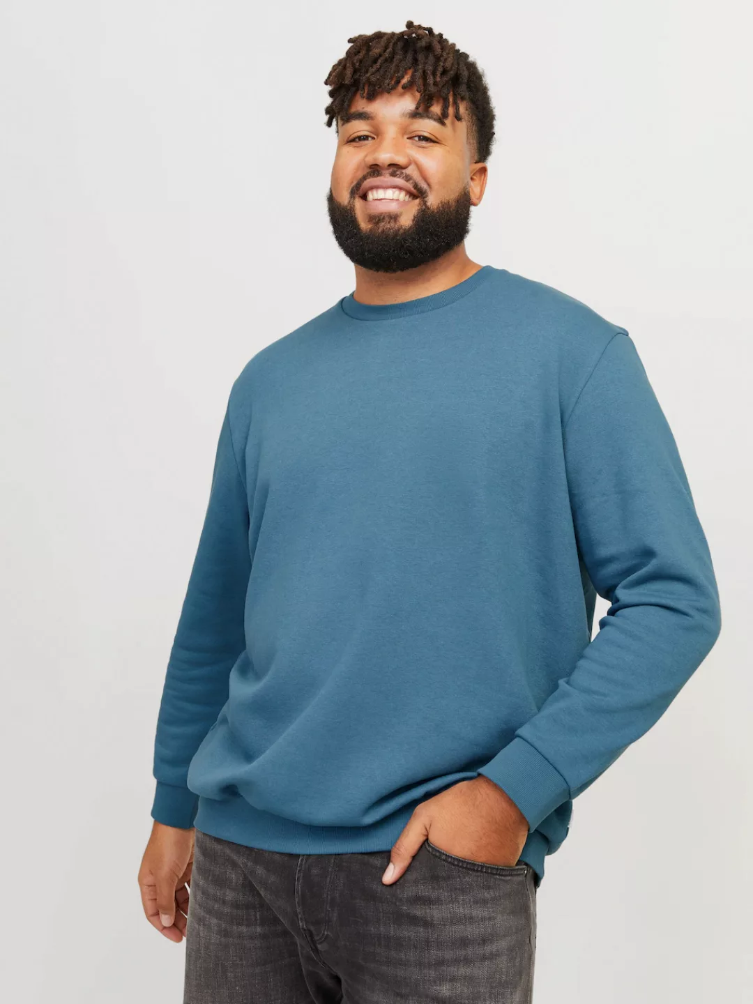 Jack & Jones PlusSize Sweatshirt "JJEBRADLEY SWEAT CREW NOOS PLS", mit Ripp günstig online kaufen