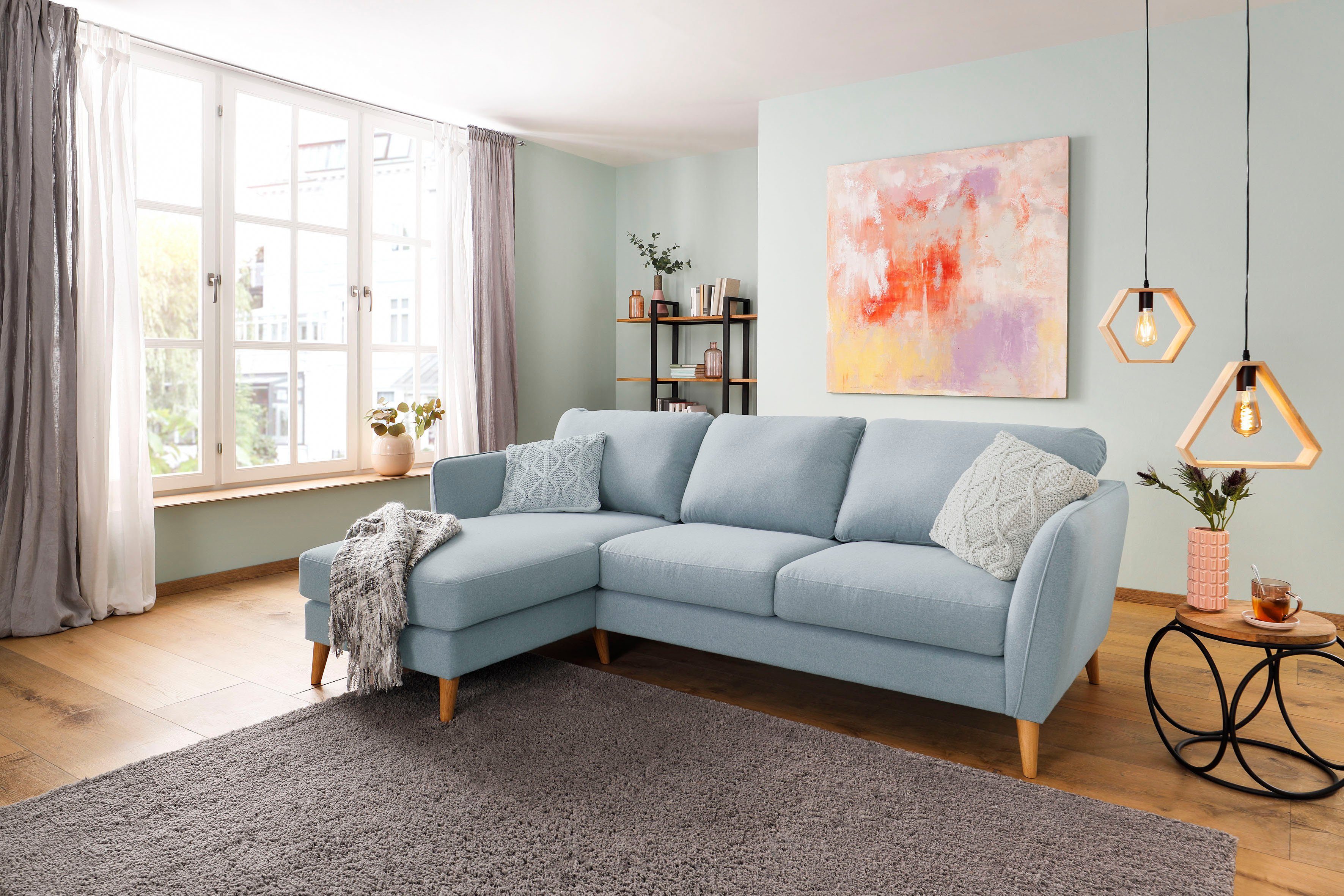 Home affaire Ecksofa MARSEILLE (242/152cm),L-Form, Rec. günstig online kaufen