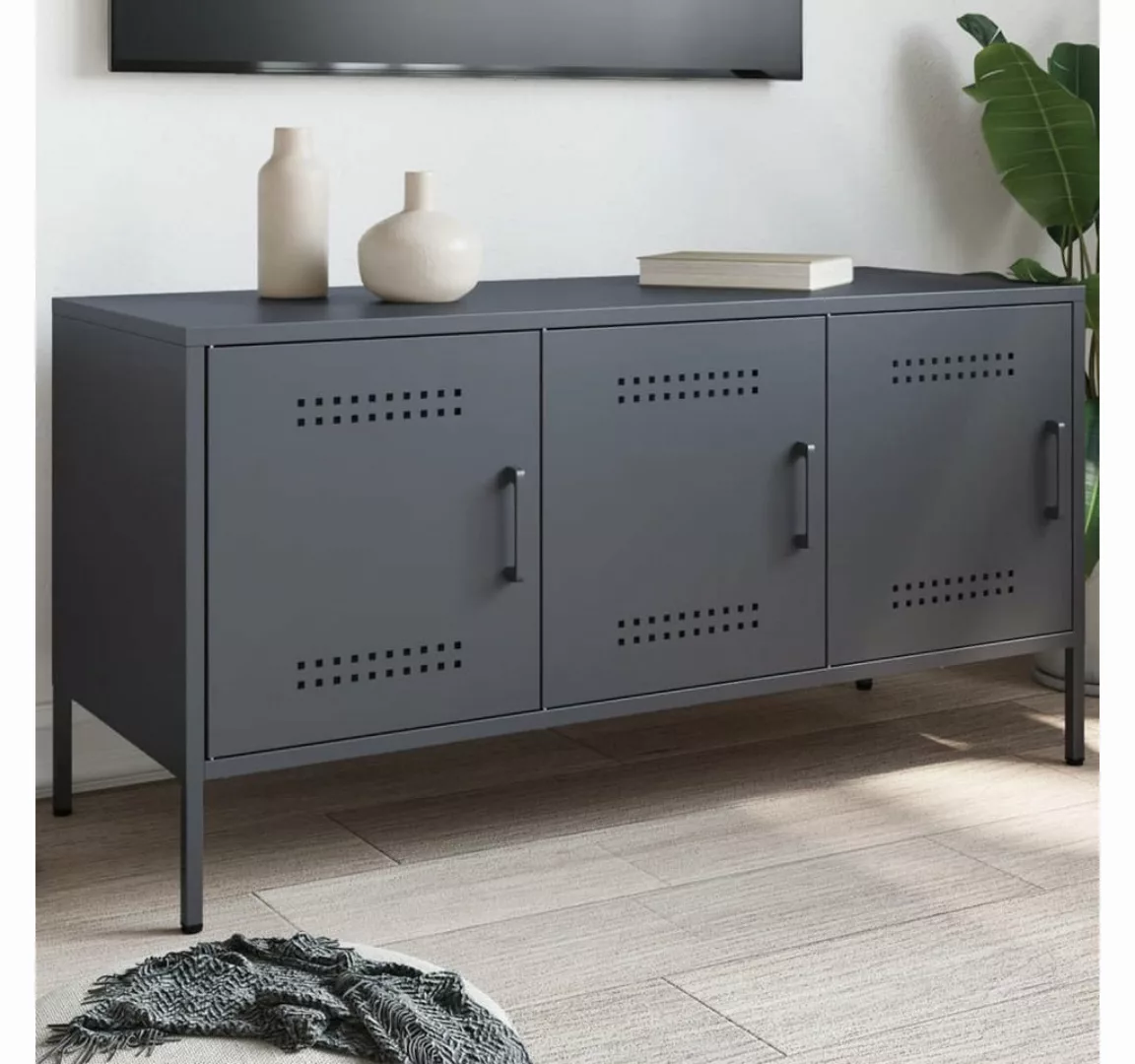 vidaXL Schrankmodule TV-Schrank Anthrazit 100,5x39x50,5 cm Stahl günstig online kaufen