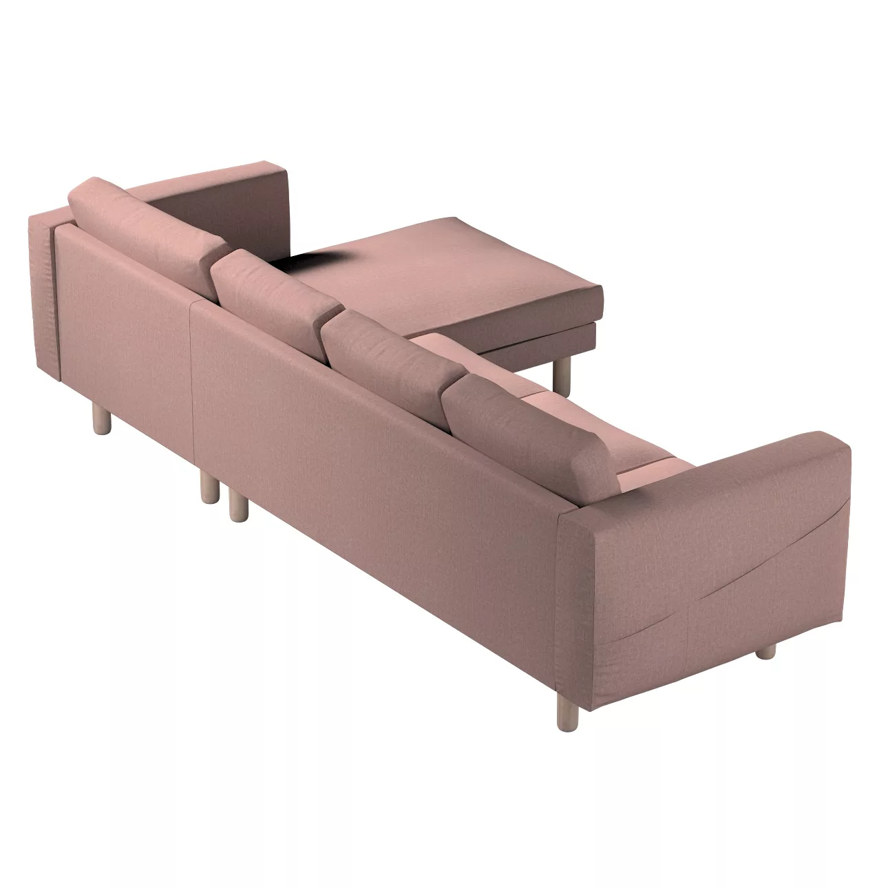 Bezug für Norsborg 4-Sitzer Sofa mit Recamiere, altrosa, Norsborg Bezug für günstig online kaufen