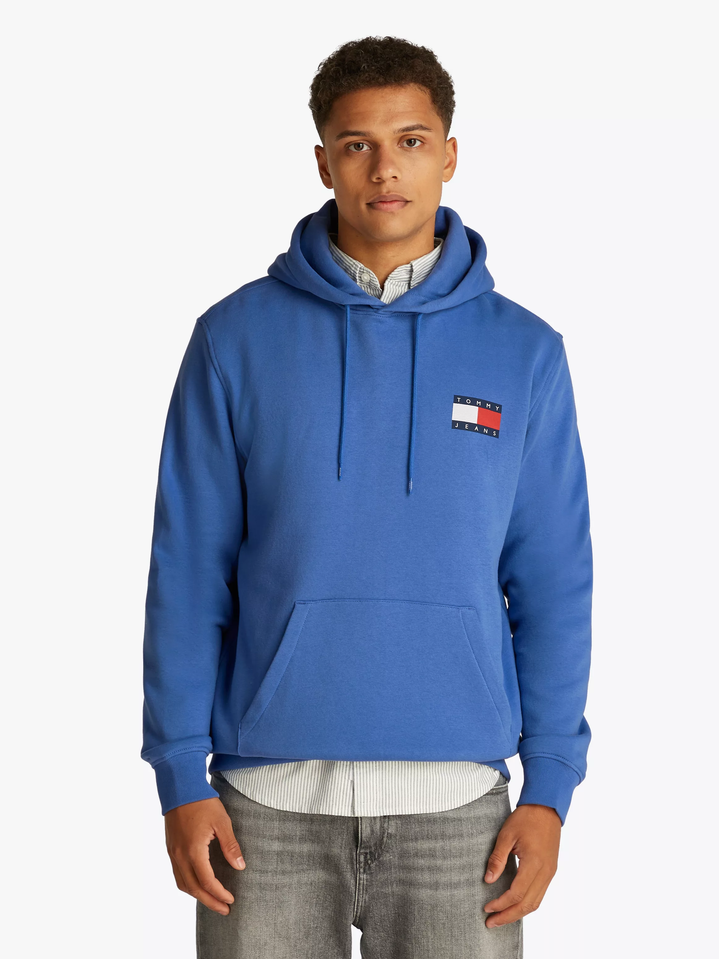 Tommy Jeans Sweatshirt "TJM REG ESSENTIAL FLAG HOOD EXT", mit bedruckten Ma günstig online kaufen