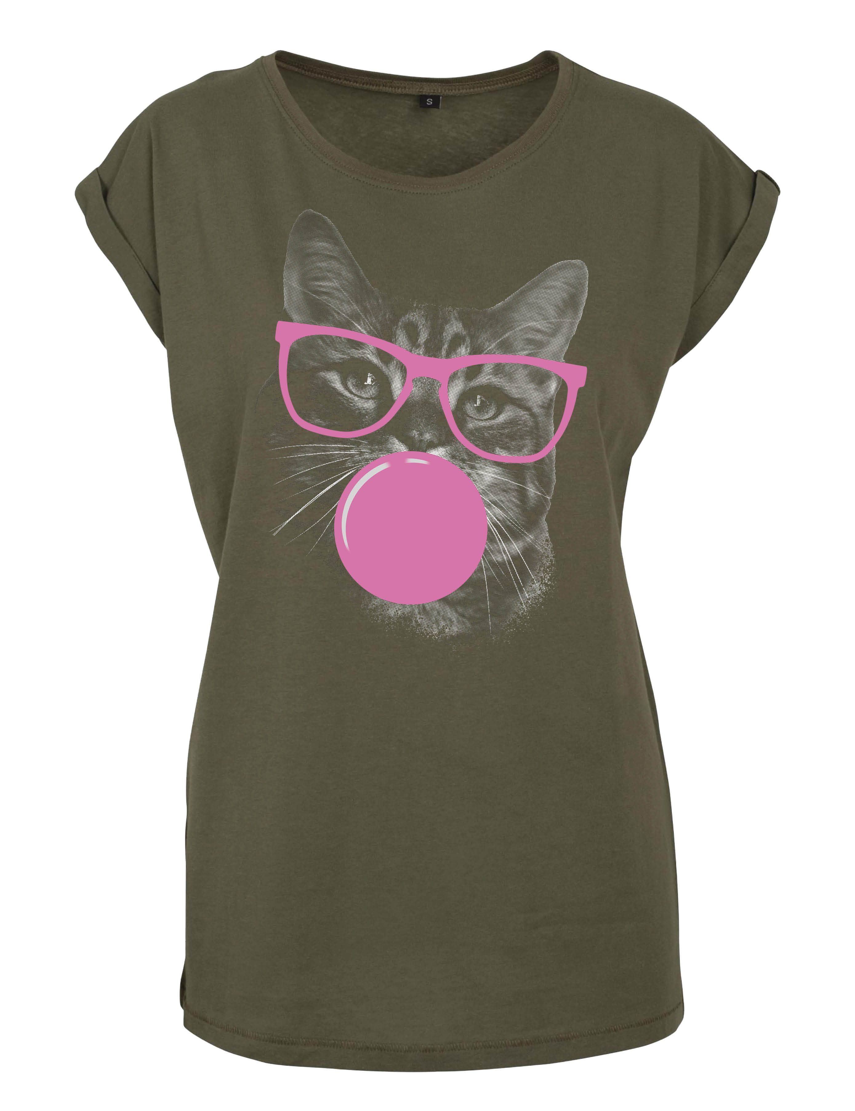 Youth Designz Print-Shirt "Cat Gum" Damen günstig online kaufen