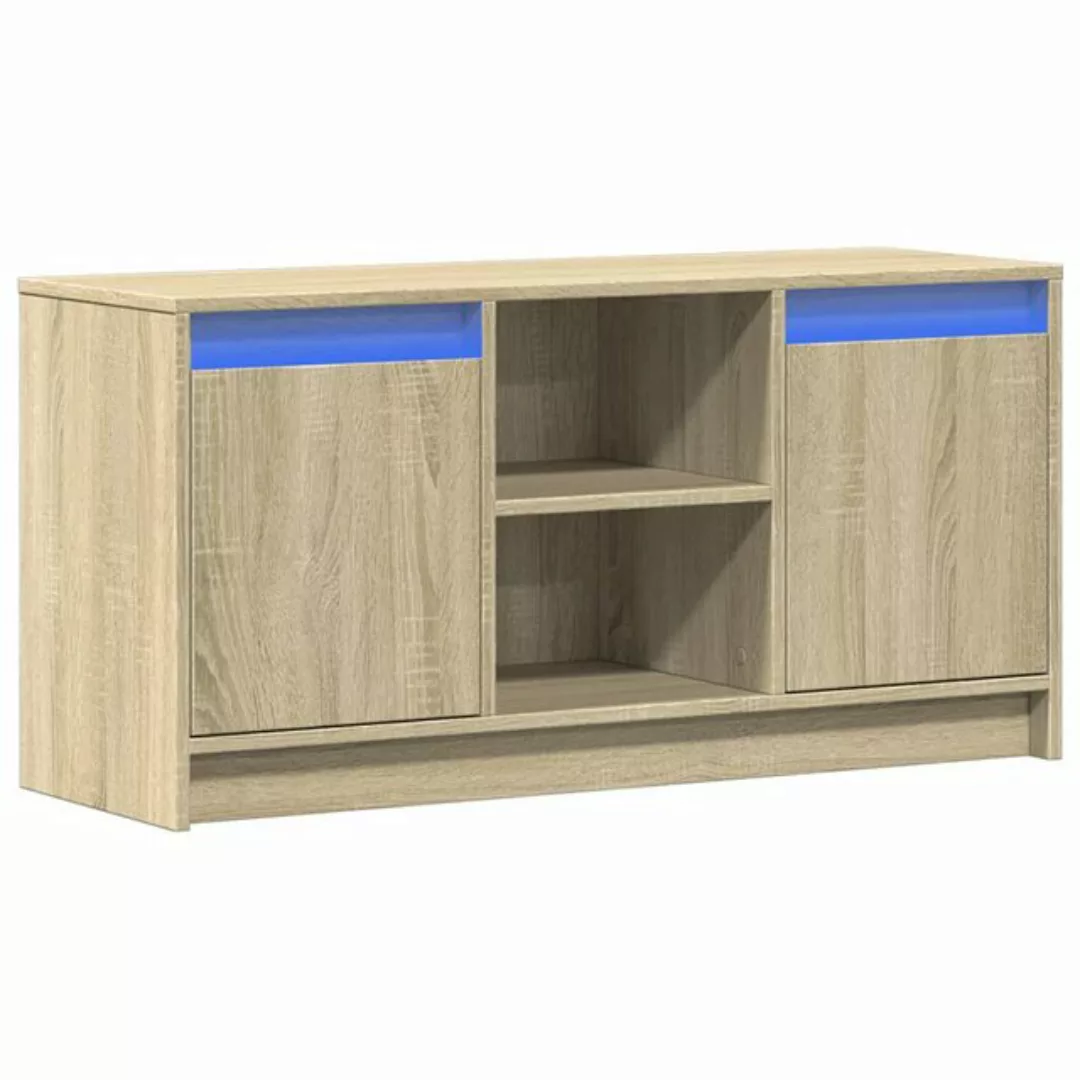 vidaXL TV-Schrank TV-Schrank mit LED-Beleuchtung Sonoma-Eiche 100x34x50 cm günstig online kaufen