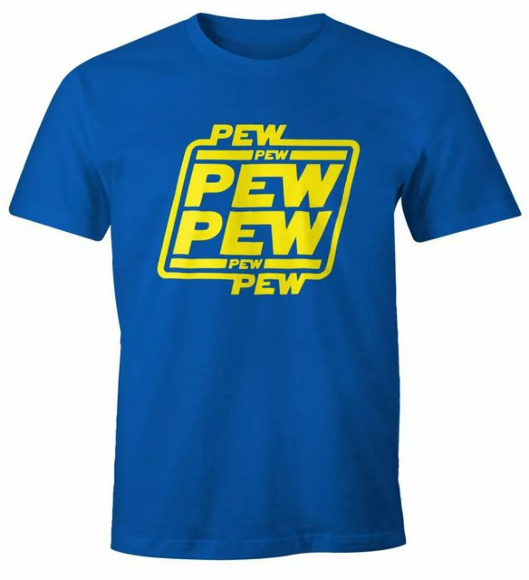MoonWorks Print-Shirt Herren T-Shirt Pew Pew Pew Fun-Shirt Moonworks® mit P günstig online kaufen