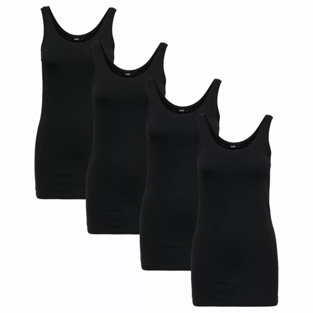 ONLY Longtop Damen Tank Top Long Lang Shirt schwarz weiß 1er 2er 3er 4er 5e günstig online kaufen