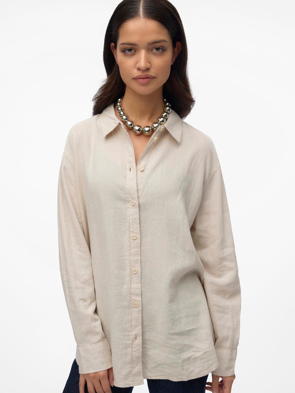 Vero Moda Hemdbluse "VMLINN LINEN LS SHIRT WVN NOOS", hochwertige Qaulität günstig online kaufen