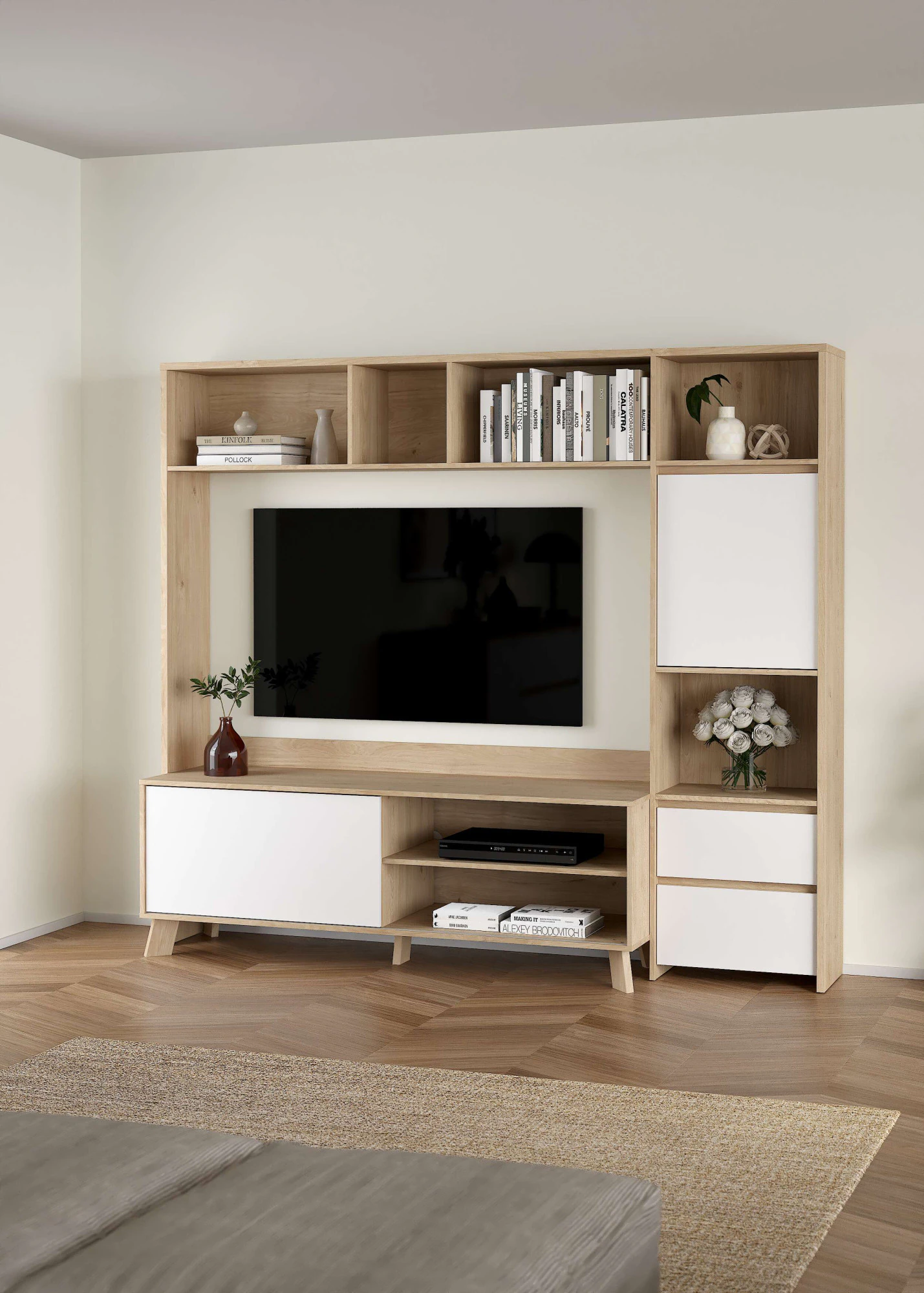 INOSIGN Wohnwand "Next, TV-Wand, TV-Möbel, Wohnwand, Sideboard", mit Schieb günstig online kaufen